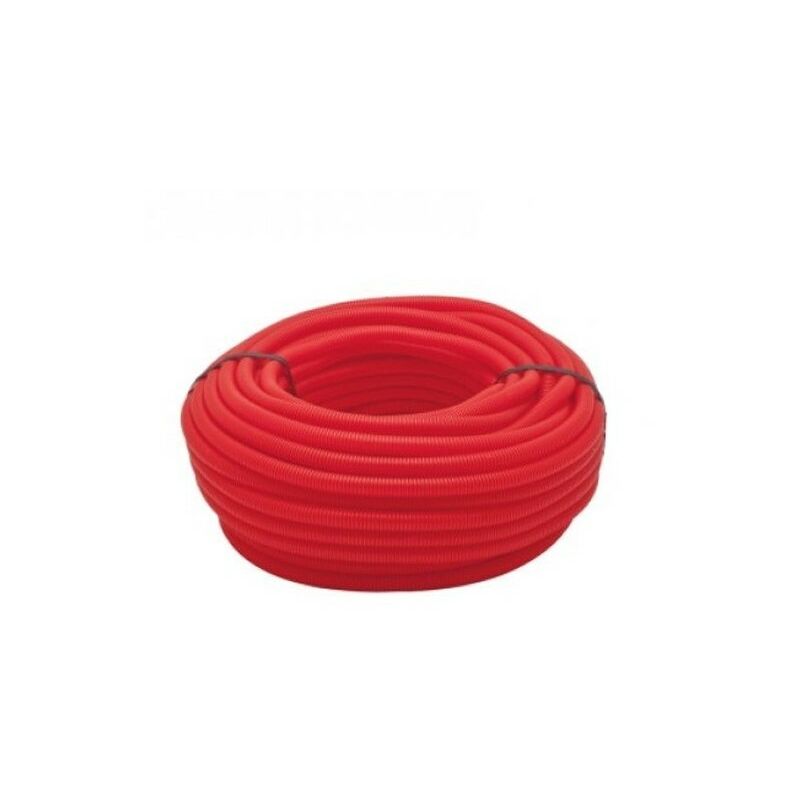 Tuyau de refoulement rouge 50 m Flexible Spiralé 19 mm avec Spirale de renforcement