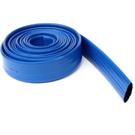 Tuyau plastique bleu plat de refoulement Ø63, le mètre