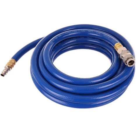 Tuyau pneumatique renforcé en PVC, câble de 5 m, connecteurs rapides 10 mm x 16 mm