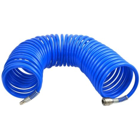 Tuyau pneumatique spiralé en polyéthylène 8 x 12, 20 m, avec raccords