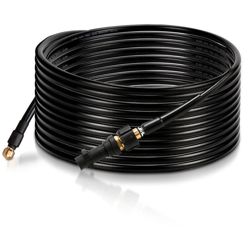 Jopassy - Tuyau pour nettoyeur haute pression Tuyau déboucheur flexible noir Nettoyage de 10m