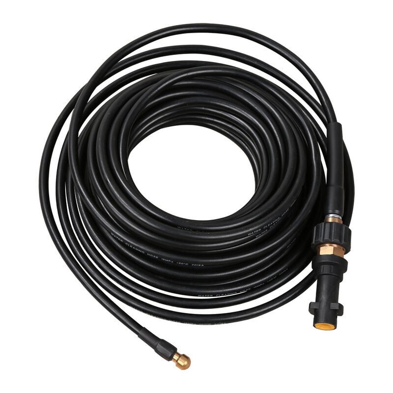 Tuserxln - Tuyau pour nettoyeur haute pression Tuyau déboucheur flexible noir Nettoyage de canalisations 20m