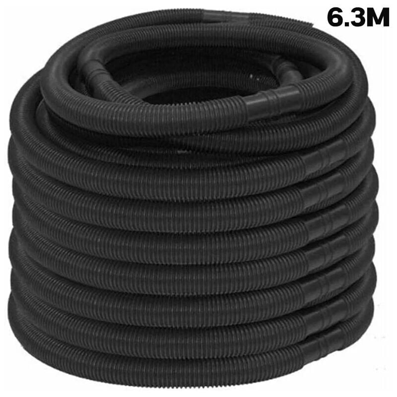 SNQ - Tuyau pour Piscine, Tuyau Solaire, Accessoires De Nettoyage De Tuyau D'aspiration pour Piscine, Divisible Tous Les 105 cm, Noir, Diamètre 32