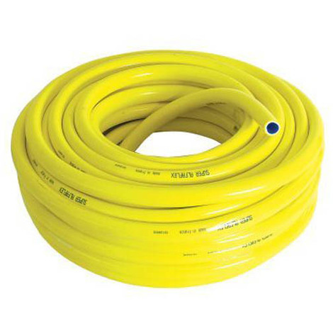 Tuyau PVC d'arrosage jaune anti torsion Ø25 en 25m