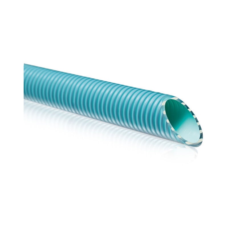 Tuyau d'aspiration pour pompes piscine spiralé pvc Fitt b-active Ø50 mm - 50 m, anti-chlore, anti-écrasement, pour piscine enterrée