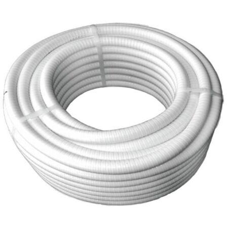 Tuyau PVC semi rigide Longueur 25M diamètre 40mm extérieur Coloris Blanc souple diam intérieur 34mm ZENLYS