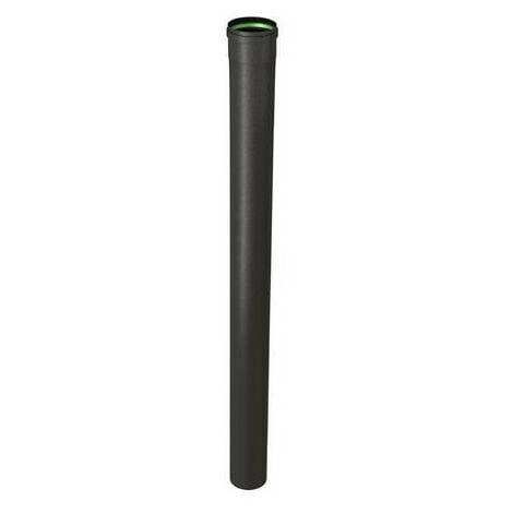 Tuyau rigide TEN 344019 émail noir mat 100cm D80mm avec joint viton