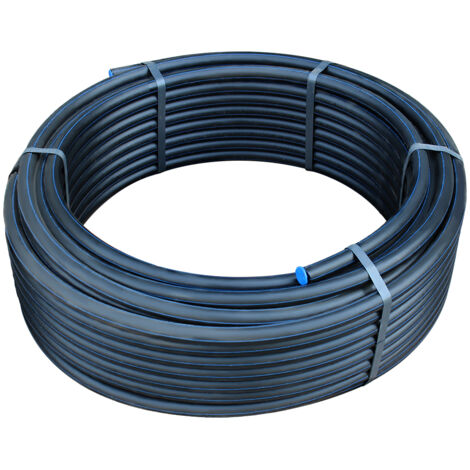 Tuyau semi-rigide PEHD bande bleue 50m – Ø20mm – Pression 16 bars – Résistance à la corrosion et microbiologique - PE 100 N