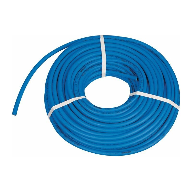 Tuyau caoutchouc bleu (oxygène)