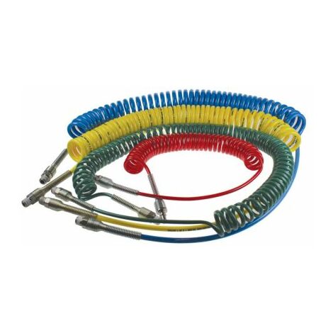 Tuyau spiralé 1470U, avec raccord R 3/8, Rouge, Diam.ext 12mm, Long. 2m ( Prix pour 1 )