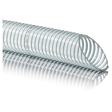 Tuyau spirale' atoxique 30 m en PVC transparent   100 mm pour irrigation