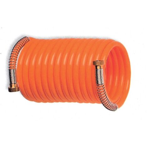Tuyau spiralé en polyamide avec raccords 8x10 mm de 15 m pour air comprimé - Salon