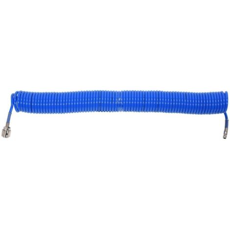 Tuyau spiralé en polyuréthane 6,5 mm x 10 mm x 10 m avec raccords rapides YT-24205 Yato
