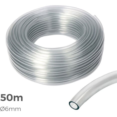 Tube flexible PET, PVC renforcé, Ø 12.5mmx17.5mm, 25m, pour Air comprimé,  Aliments, Eau ( Prix pour 1 )