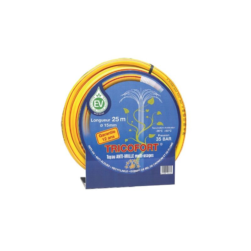 Tuyau arrosage pvc ev tricofort 5 couches Ø15 - Couronne de 25ml