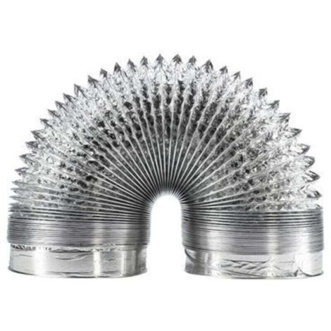 Tuyau ventilation en aluminium de 150 mm pour hotte aspirante, ventilateur tubulair(5 mètres de longueur)