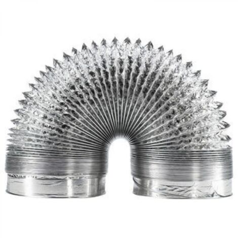 Tuyau ventilation en aluminium de 150 mm pour hotte aspirante, ventilateur tubulair(5 mètres de longueur)