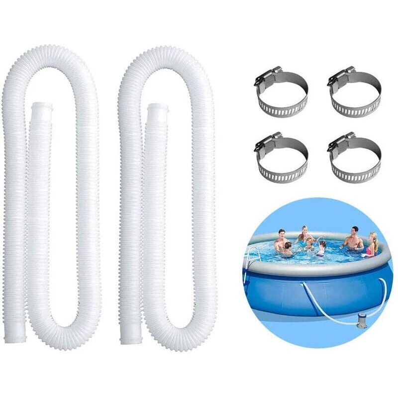 Tuyaux de rechange pour tuyau de piscine gonflable Intex pour pompes de piscine de 300/330/530/1000 gallons (paquet de 2)