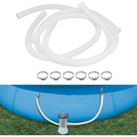 Tuyaux de Remplacement pour Piscine - 3 Pièces, Tuyaux Souples pour Pompe et Filtre, Kit Complet Blanc-AUTRES