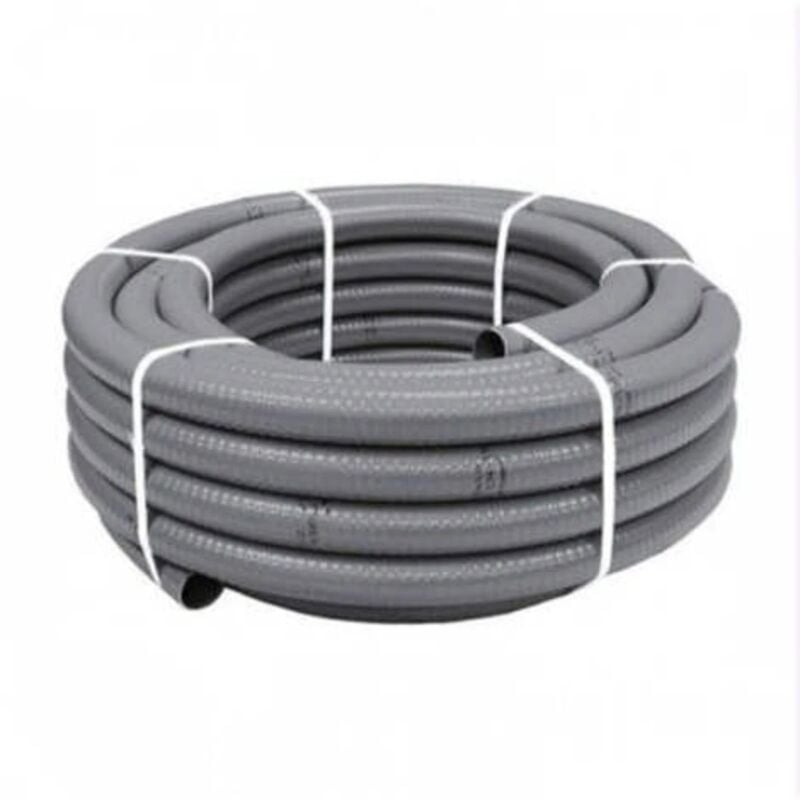 Tuyaux flexibles PVC gris Hidroflex 50 mm en rouleaux de 25 m