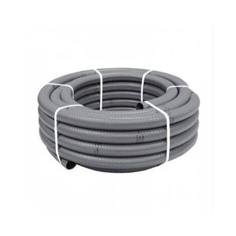 Tuyaux flexibles PVC gris Hidroflox 32 mm en rouleaux de 25 m