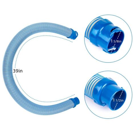 Tuyaux pour Aspirateur de Piscine - Kit de Remplacement Compatible avec Zodiac MX6 MX8 - Tuyau à Verrouillage Torsion 39 Pouces (99,1 cm) pour Système de Nettoyage de Piscine