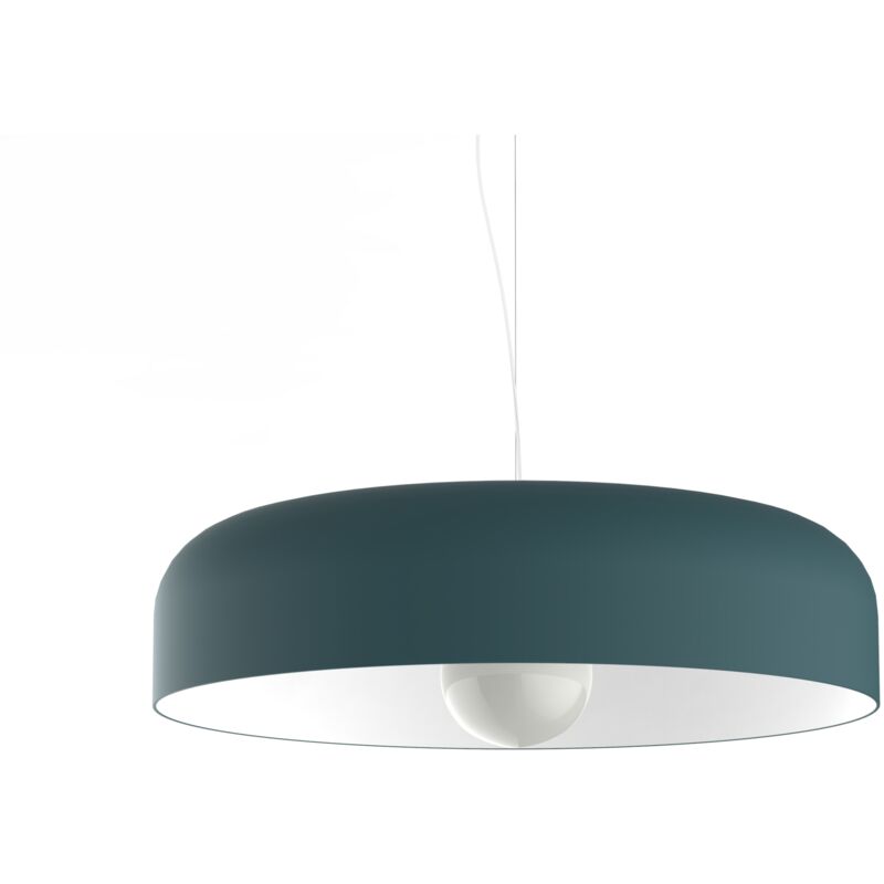 Lumicom - TUZZI SUSPENSION BICOLORE Ø 50 Cowhide rouge/blanc - Cowhide rouge/blanc