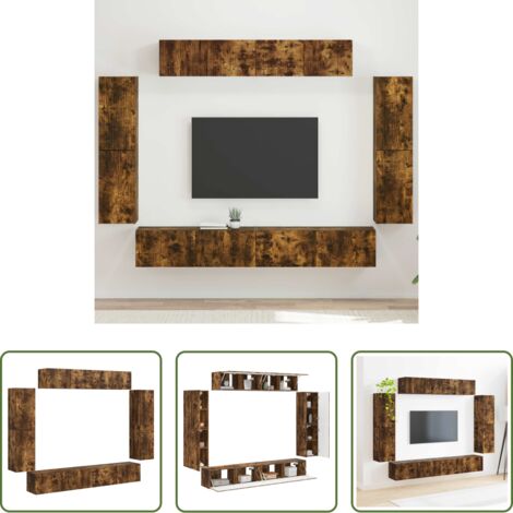 TV a muro -  Mobile TV 8 pcs Rovere fumé