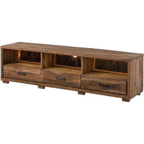 TV-Board Akazie 175x40x47 natur lackiert BARK 117