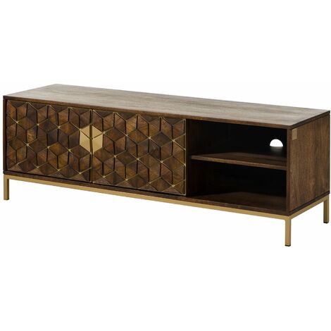 TV-Board Mango 145x45x50 braun geölt DIAMOND 206