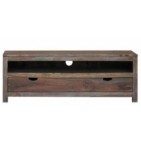 TV-Board Sheesham 140x37x50  grau geölt NATURE GREY 153