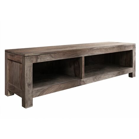 TV-Board Sheesham 148x45x45  grau geölt NATURE GREY 0123