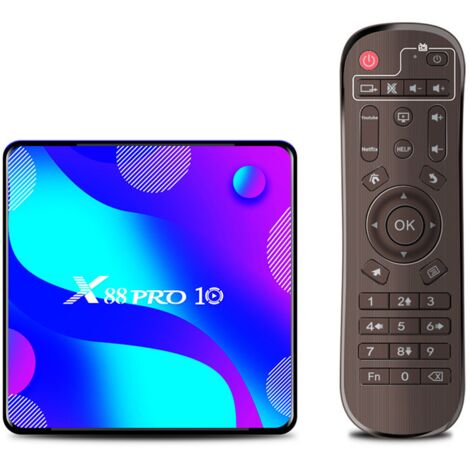TV Box 11.0, Smart TV Box RK3318 2GB 16GB Support 2.4G 5.8G WiFi Bluetooth 4.1 with Mini Backlit Keyboard Ethernet LAN 3D 4K Video Android Box Set Top TV Box(UK)