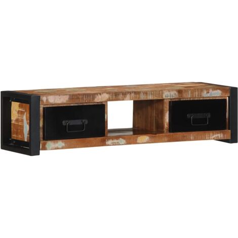 TV Cabinet 100x30x25 cm Solid Wood Reclaimed vidaXL