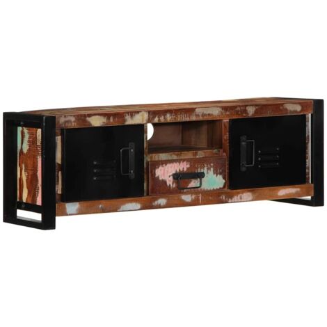 TV Cabinet 100x30x35 cm Solid Wood Reclaimed vidaXL
