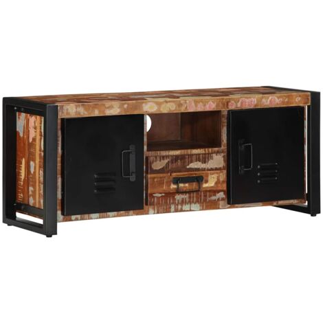TV Cabinet 100x30x40 cm Solid Wood Reclaimed vidaXL