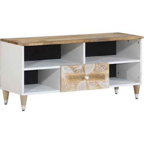 TV Cabinet 100x33.5x46 cm Solid Wood Mango vidaXL