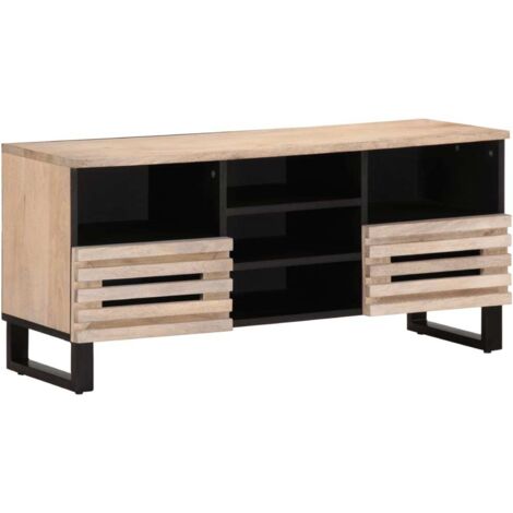 TV Cabinet 100x34x46 cm Solid Wood Mango vidaXL