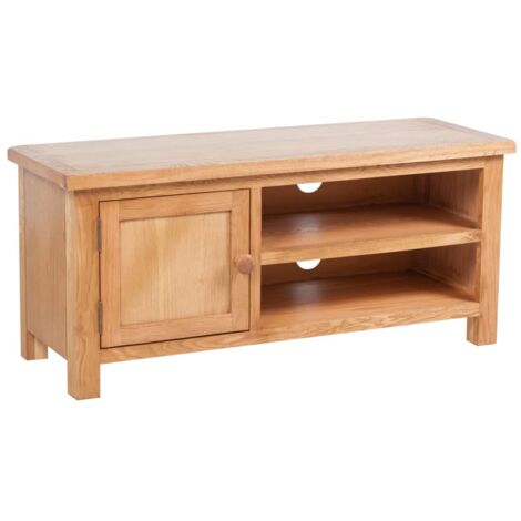 TV Cabinet 103x36x46 cm Solid Oak Wood vidaXL