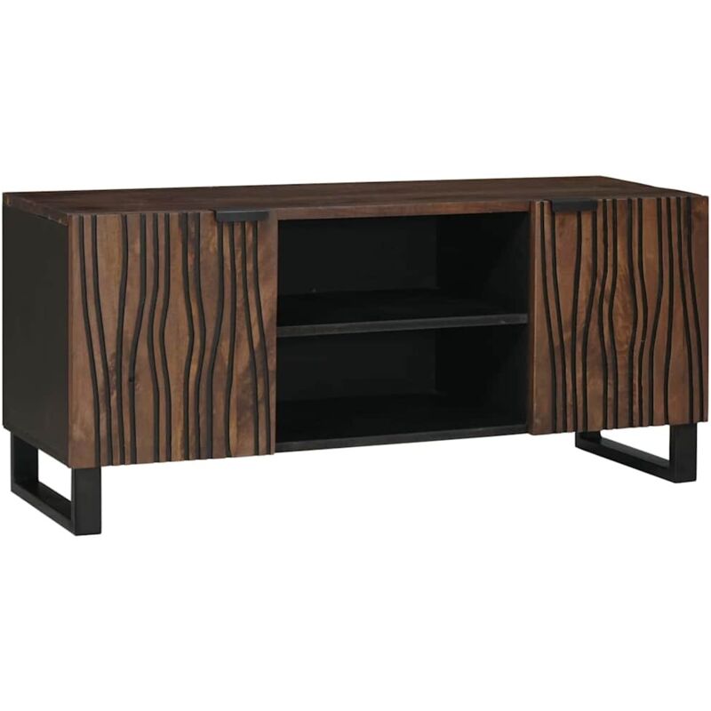 Tv Cabinet Brown 105 X 33 X 46 Cm Solid Mango Wood Vidaxl
