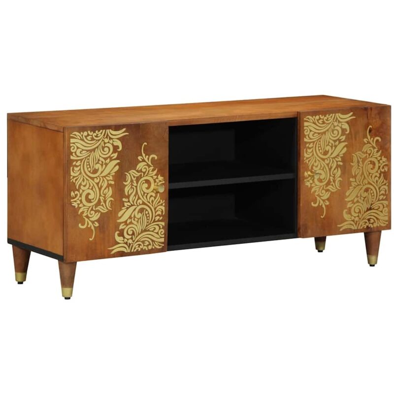 Vidaxl - Tv Cabinet With Shelf Brown 105 X 33.5 X 46 Cm Solid Mango Wood