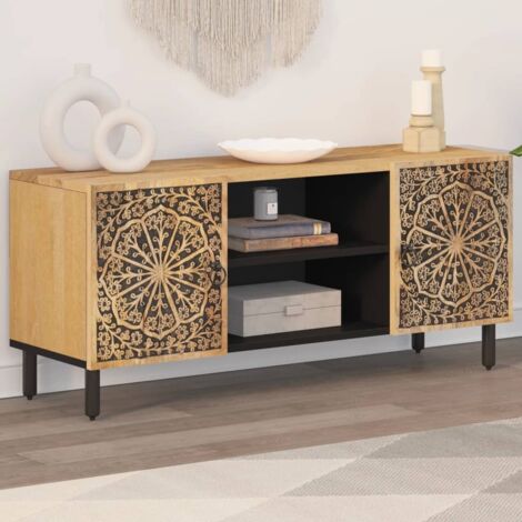 TV Cabinet 105x33x46 cm Solid Wood Mango vidaXL