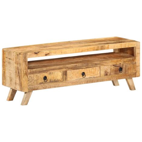 TV Cabinet 110x30x40 cm Solid Mango Wood vidaXL