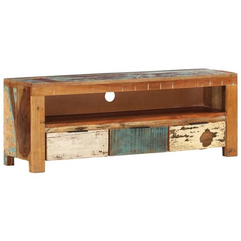 TV Cabinet 110x30x40 cm Solid Reclaimed Wood vidaXL
