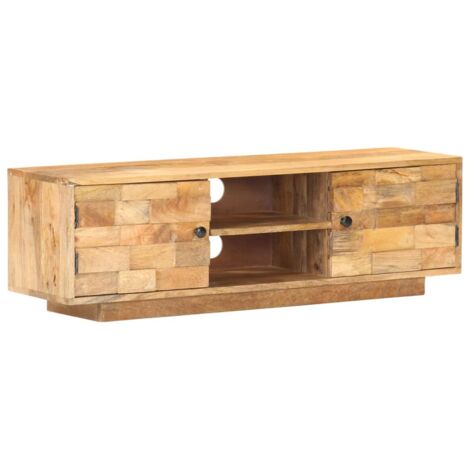 TV Cabinet 116x30x35 cm Solid Mango Wood vidaXL