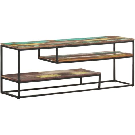 TV Cabinet 130x30x45 cm Solid Reclaimed Wood vidaXL