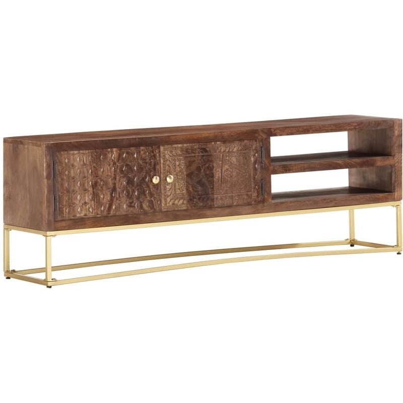 Tv Cabinet 138x30x46 cm Solid Mango Wood Vidaxl