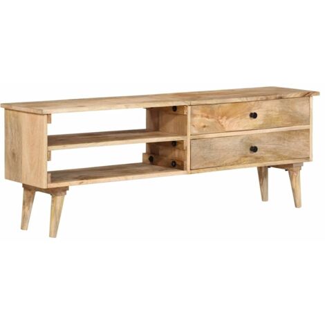 TV Cabinet 140x30x50 cm Solid Mango Wood vidaXL