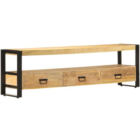 TV Cabinet 150x30x45 cm Solid Mango Wood vidaXL