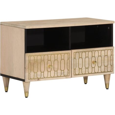 TV Cabinet 70x33x46 cm Solid Wood Mango vidaXL